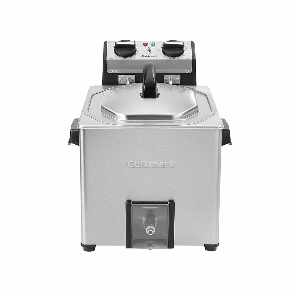 Cuisinart CDF-500 Extra-Large Rotisserie Deep Fryer and Steamer, 5.3 Qt, 1800W