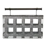 Stratton Home Decor Stratton Home Galvanized Metal Wall Basket - Rustic Farmhouse Decorative Storage thumbnail 1