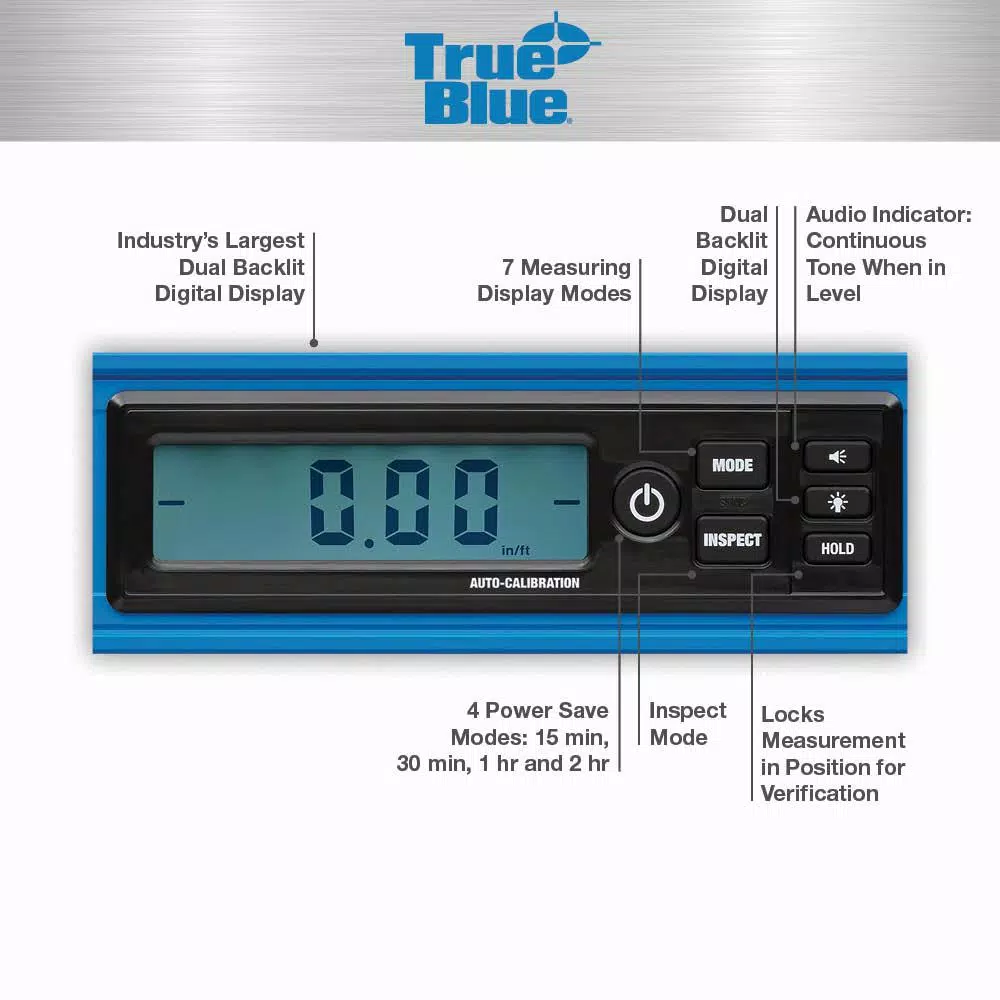 Empire True Blue 48 in. Digital Box Level with Protective Case