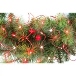 Starlite Creations 12 ft. Pre-Lit Red LED Single Braided Garland, Battery Operated (Bundle of 2) thumbnail 4