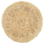 LR Resources 15 in. Natural Jute Braided Round Placemats, Set of 2 thumbnail 1