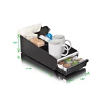 Mind Reader Vesta Coffee 18-Capacity K-Cup Storage Drawer & 7-Compartment Condiment Organizer, Black thumbnail 3