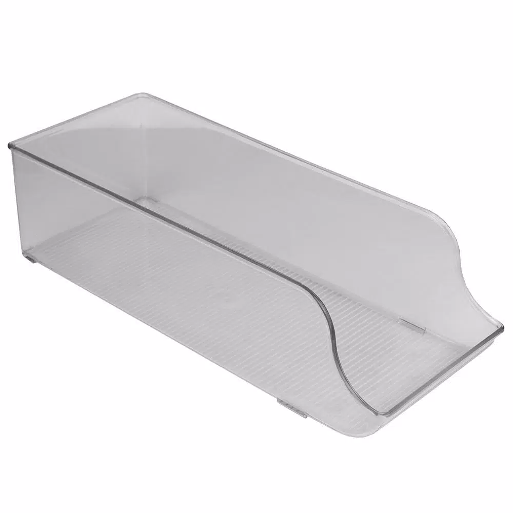 Home Basics Clear Plastic Soda Can Holder - 8 Can Capacity Refrigerator Organizer