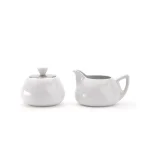 Bredemeijer Spring White Cosy Manto Ceramic Creamer and Sugar Bowl Set with Stainless Steel Knob thumbnail 1