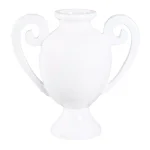 Uniquewise 20 in. White Gloss Amphora Style Modern Fiberglass Centerpiece Vase thumbnail 2