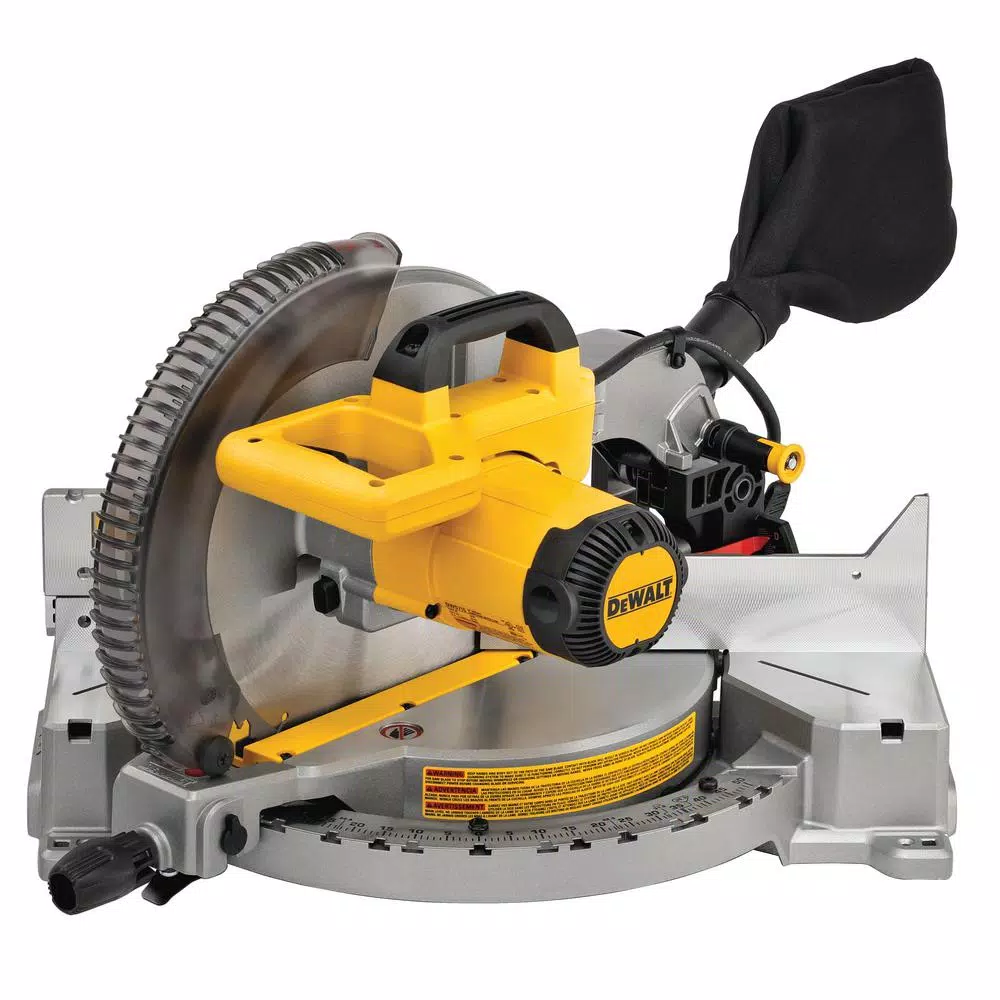 DEWALT 12 in. 15 Amp Corded Single Bevel Compound Miter Saw with Heavy-Duty Work Stand