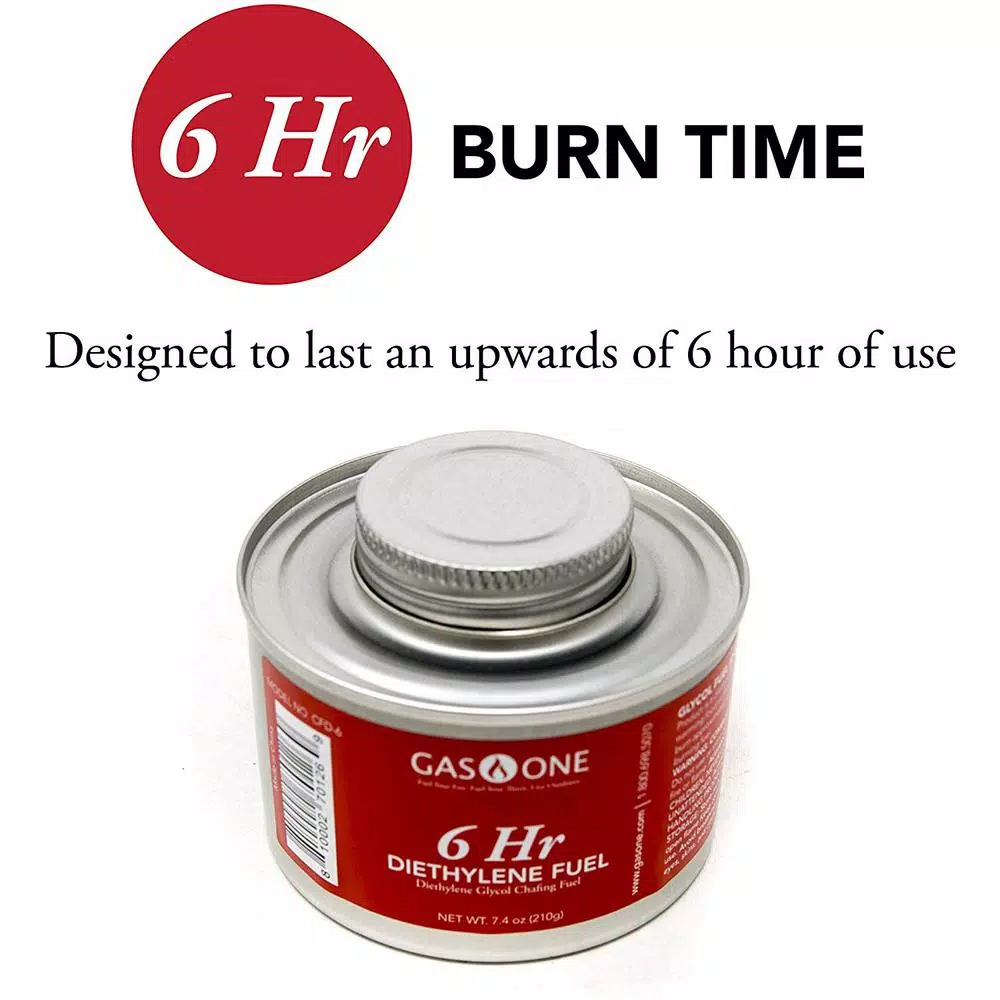 Unbranded Gas One CFD-6 Diethylene Chafing Fuel - 6 Hour Burn Time for Catering and Buffets