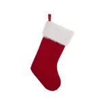 Glitzhome 20 in. Red Polyester Knitted Dog Stocking with Faux Fur Cuff (2-Pack) thumbnail 2