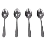 Unbranded Hammered Finish Silver 18/0 Stainless Steel Dinner Spoon Set, 4-Piece thumbnail 1