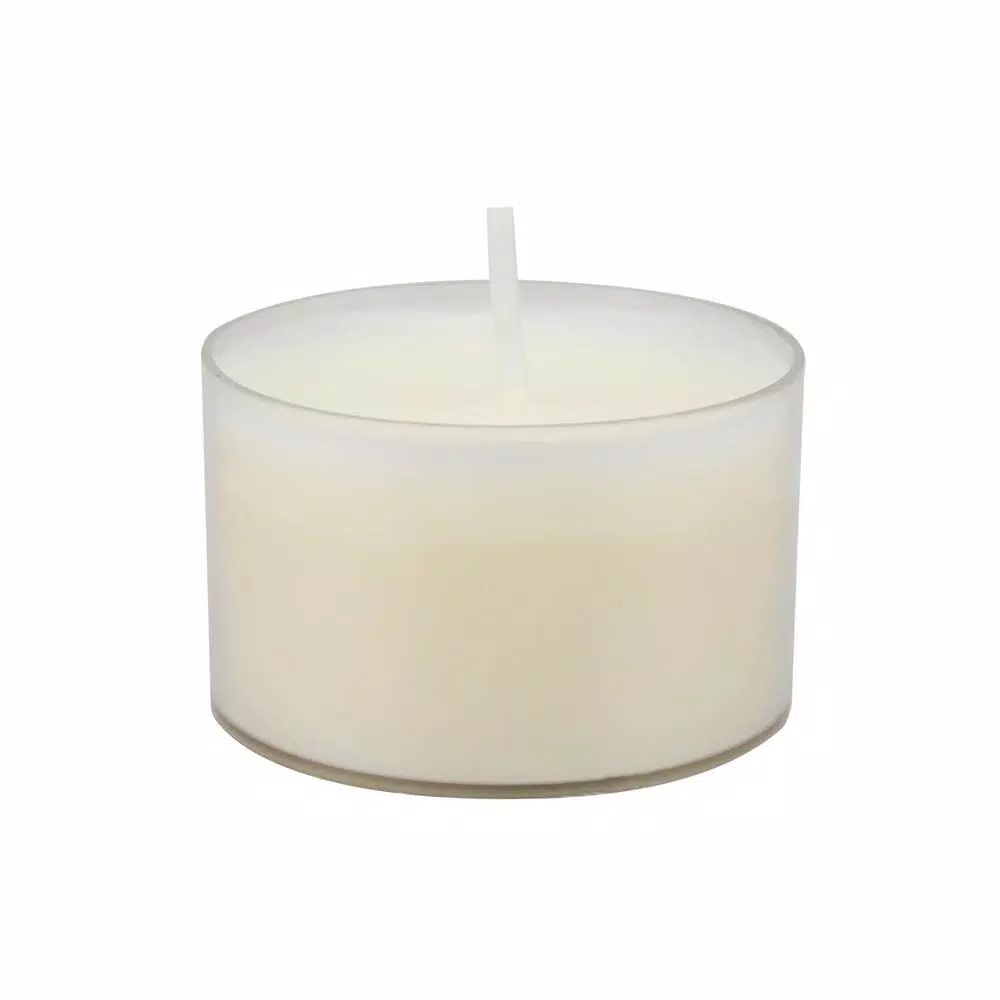 Stonebriar Collection Stonebriar Unscented White Paraffin Tealight Candles with Clear Cups, 96-Pack