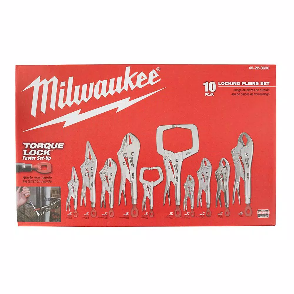 Milwaukee 24-Piece Torque Lock Locking Pliers and Wrench Set with Metric and SAE Combination Wrenches