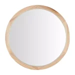 Home Decorators Collection Round Natural Wood Accent Mirror, Brown, 24 in. thumbnail 1