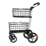 Unbranded Scout Folding Aluminum Cleaning Cart with Removable Baskets and Swivel Wheels thumbnail 1