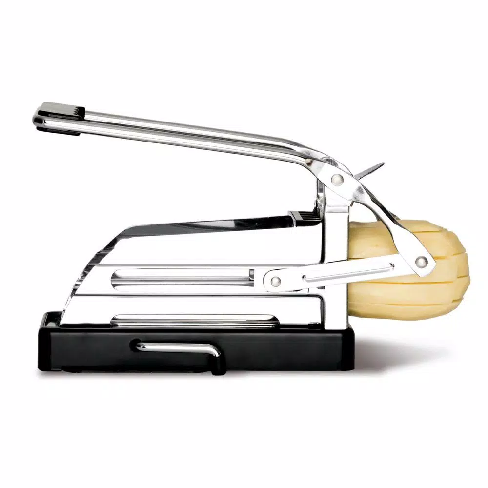 Starfrit Stainless Steel Fry Cutter, Manual Potato Slicer with Suction Base