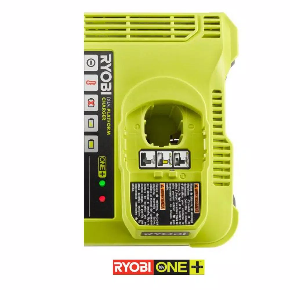 RYOBI ONE+ Dual Platform Charger for 18V and 40V Batteries