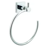 No Drilling Required Hukk Modern Chrome Towel Ring with No-Drill Mounting Hardware thumbnail 1