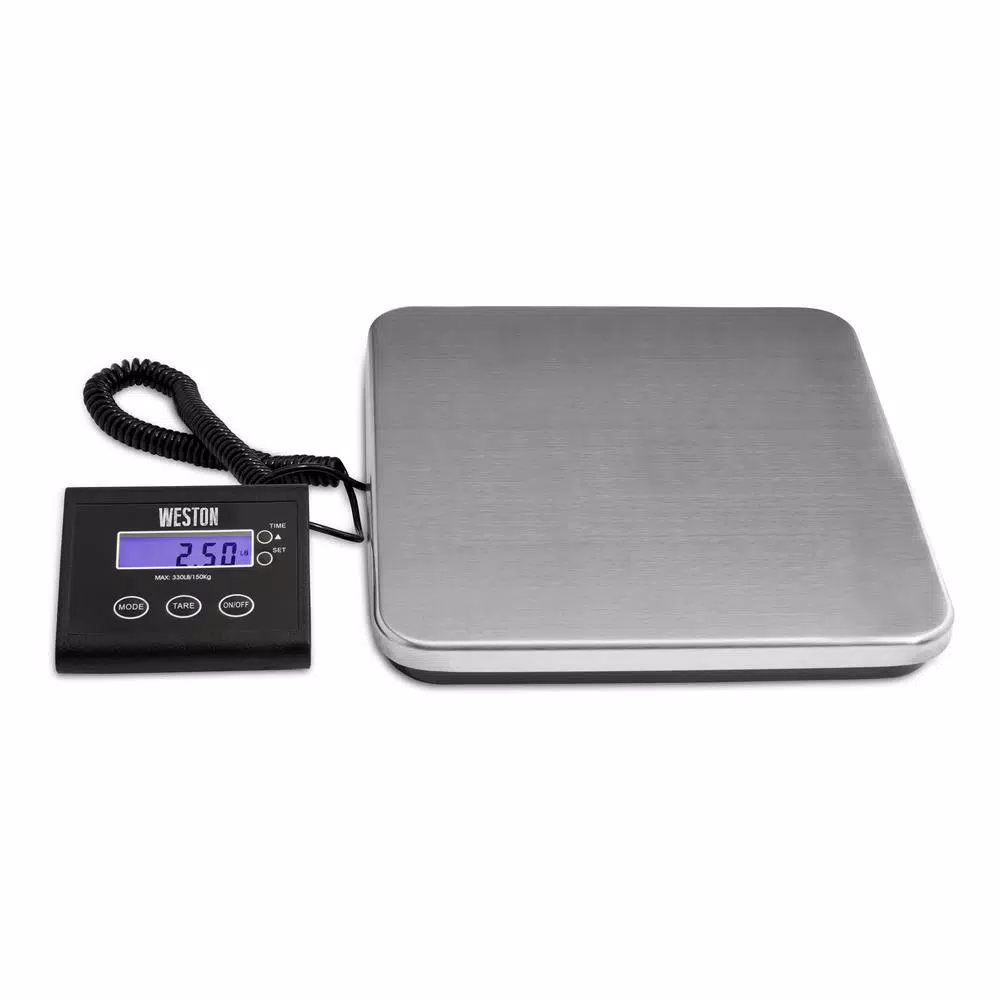 Weston Digital Scale with 330 lb. Capacity and Stainless Steel Platform