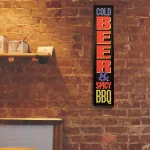 Crystal Art Gallery Cold Beer & Spicy BBQ LED Framed Marquee Sign thumbnail 1