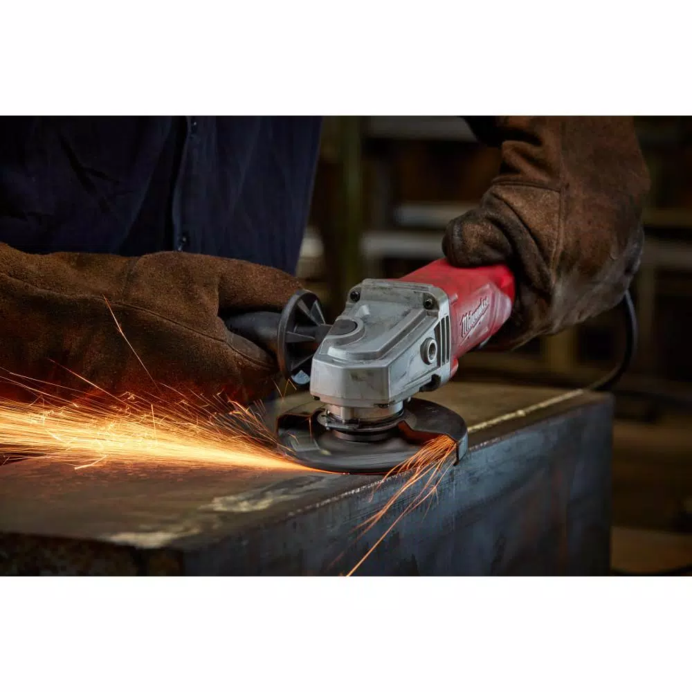 Milwaukee 11 Amp 4-1/2 in. Corded Small Angle Grinder, Paddle Switch, No-Lock