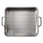 Tramontina Gourmet Prima 9.5 Qt. Stainless Steel Roasting Pan with Basting Grill and V-Rack thumbnail 7