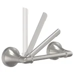 Delta Phoebe Pivoting Double Post Toilet Paper Holder in Brushed Nickel thumbnail 2