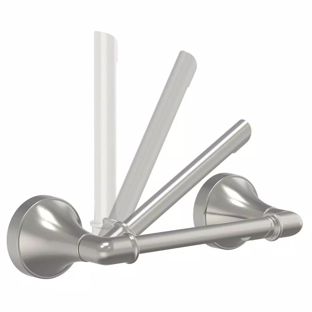 Delta Phoebe Pivoting Double Post Toilet Paper Holder in Brushed Nickel