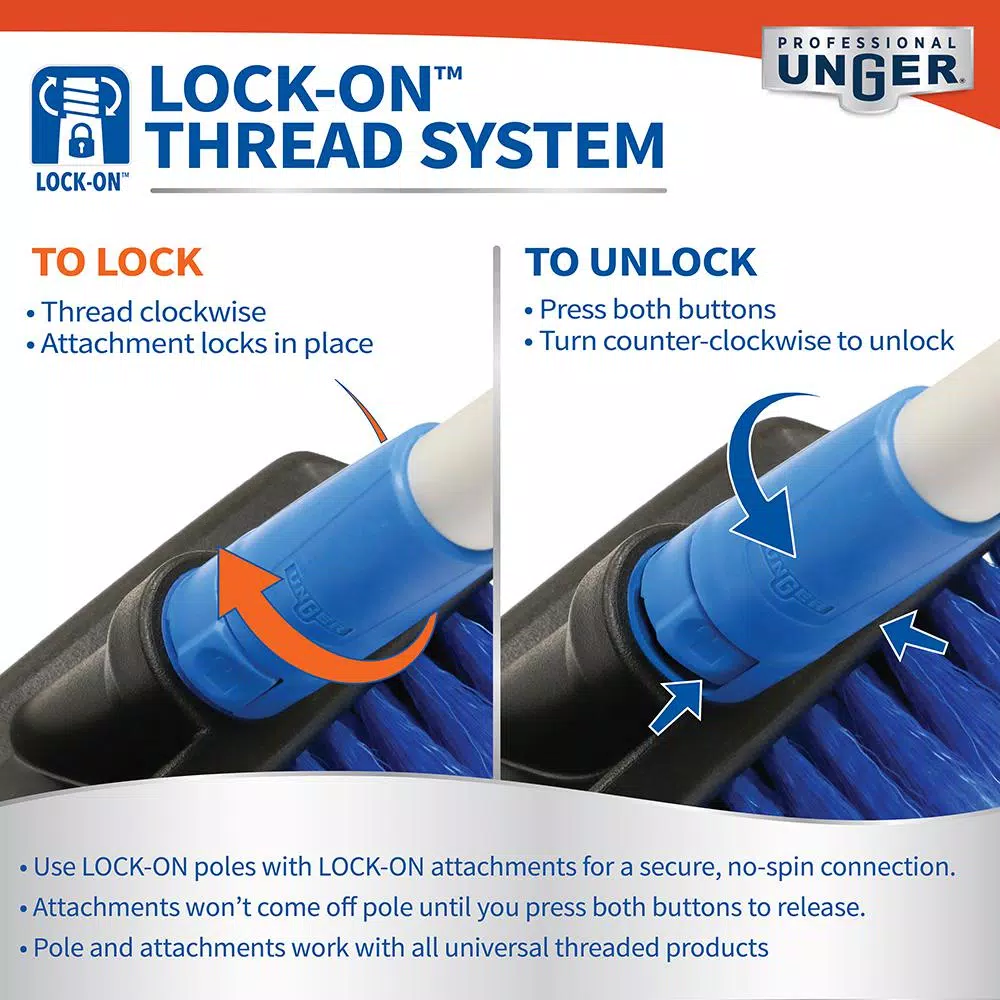 Unger 5.5 in. Swivel Grout and Corner Brush with Stiff Poly Bristles