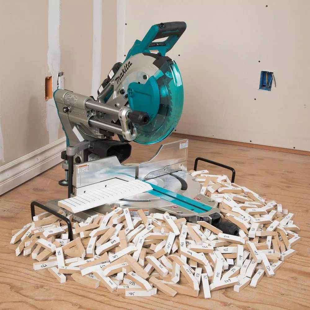 Makita 10 in. Dual-Bevel Sliding Compound Brushless Cordless Miter Saw with Folding Stand Kit