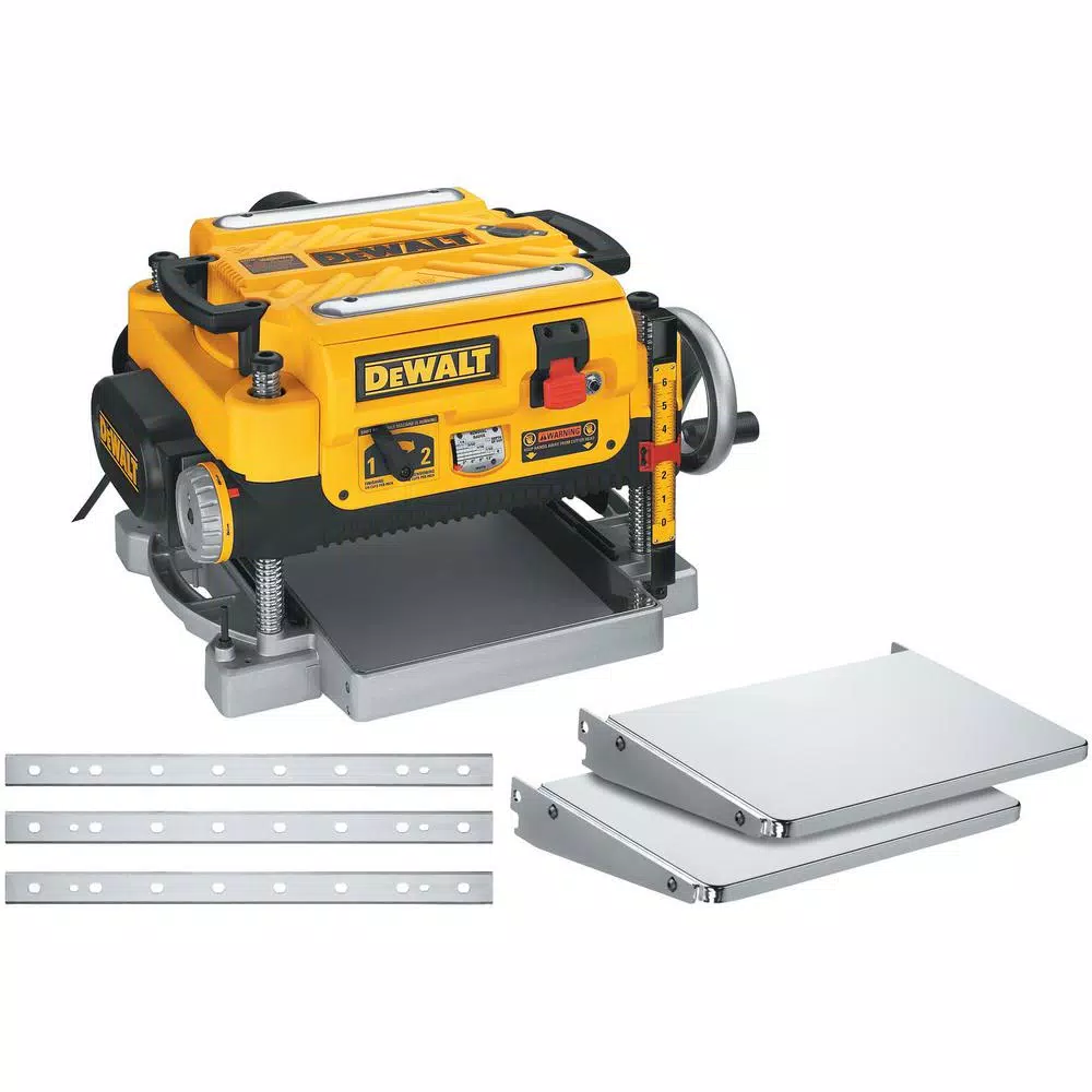 DEWALT 13 in. Heavy-Duty 2-Speed Thickness Planer with Stand and Tables