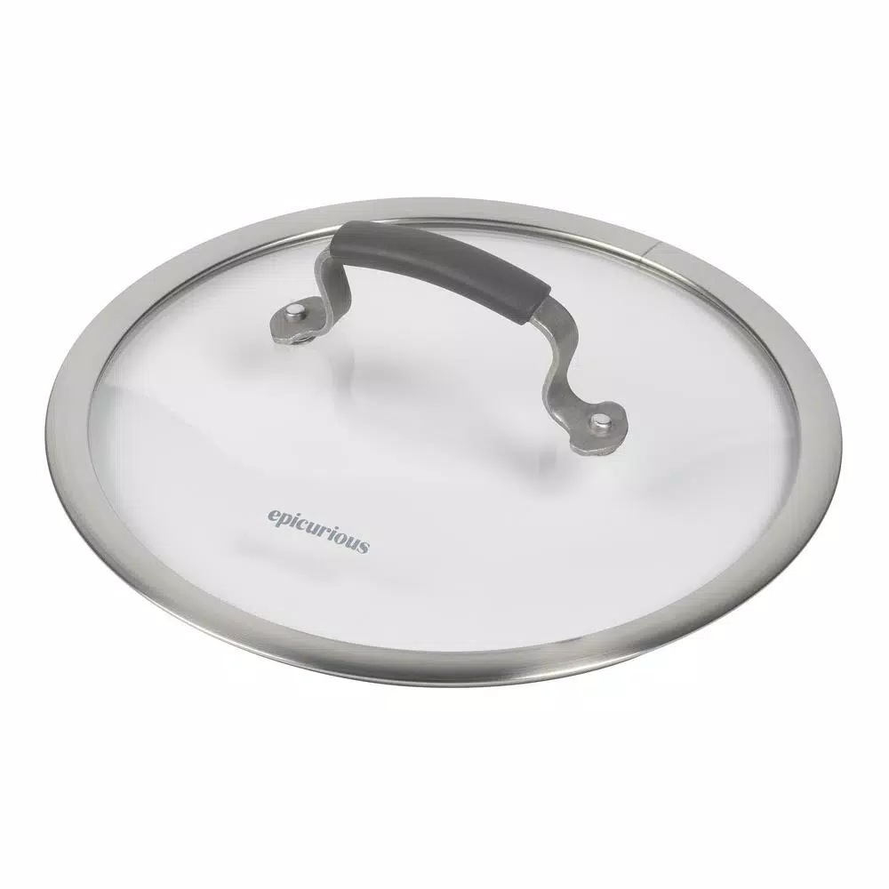 Epicurious 3 Qt. Hard-Anodized Aluminum Nonstick Saute Pan with Glass Lid, Blue