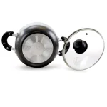Better Chef 10 qt. Round Aluminum Nonstick Dutch Oven with Glass Lid, Gray thumbnail 2