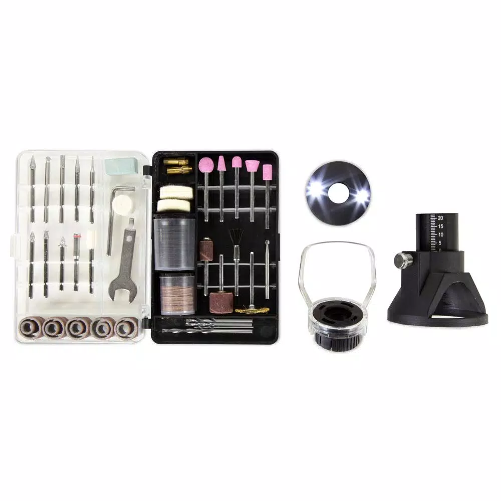 WEN 1.4 Amp High-Powered Variable Speed Rotary Tool Kit with 100+ Accessories and Flex Shaft