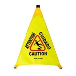 Alpine Industries 30 in. Yellow Multi-Lingual Pop-Up Wet Floor Sign thumbnail 4