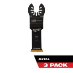 Milwaukee 1-1/8 in. Titanium Bi-Metal Universal Fit Oscillating Multi-Tool Blades, 3-Pack thumbnail 1