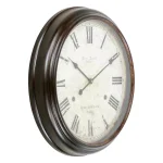 Aspire Home Accents Emmaline Distressed Brown Round Wall Clock - Oversized Romanesque Iron Frame thumbnail 2