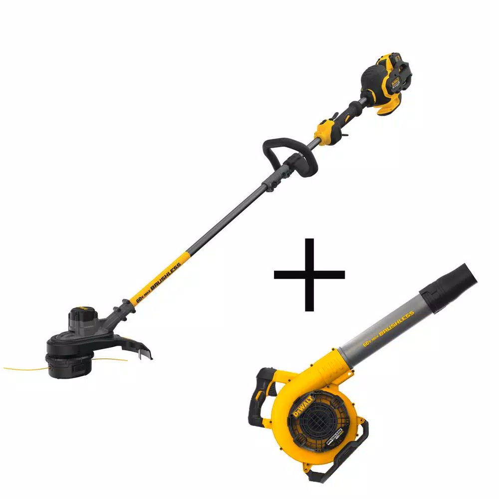 DEWALT 60V MAX FLEXVOLT Cordless Brushless 15 in. String Trimmer and Handheld Blower Combo Kit