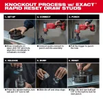 Milwaukee M18 FORCE LOGIC 6 Ton Knockout Tool Kit with M18 FUEL Hammer Drill and Step Bits Set thumbnail 6