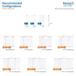 Perma Child Safety 30 in. H Baby Gate Extension Panel, 8 in. W White Steel Extender for Standard Height Gates thumbnail 2