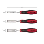TEKTON 3-Piece Wood Chisel Set with High-Carbon Steel Beveled Blades thumbnail 5