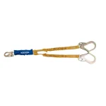 Werner DeCoil Stretch Twin Leg Lanyard with DCELL Shock Pack and Rebar Hooks, 6 ft. thumbnail 2
