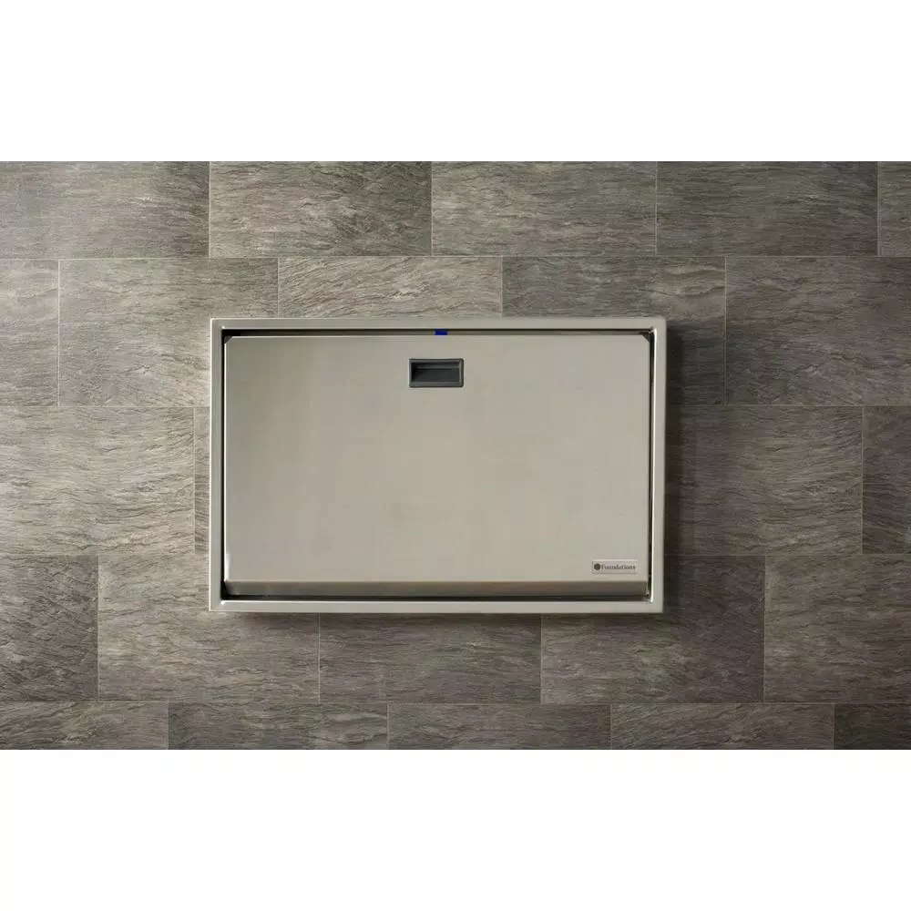 Foundations Horizontal Surface Mount 304 Stainless Steel Baby Changing Station