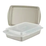 Rachael Ray 3-Piece Nonstick Bakeware Set with Lids, Silver thumbnail 1