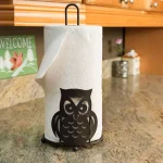 Home Basics Bronze Owl Paper Towel Holder - Decorative Farmhouse Style Steel Stand thumbnail 3