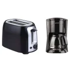 Brentwood Appliances 12-Cup Digital Coffee Maker and 2-Slice Extra-Wide Slot Toaster Bundle, Black thumbnail 1