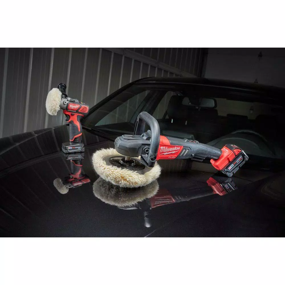 Milwaukee M18 FUEL 7 in. Variable Speed Cordless Polisher Kit with (2) 5.0 Ah Batteries & Charger