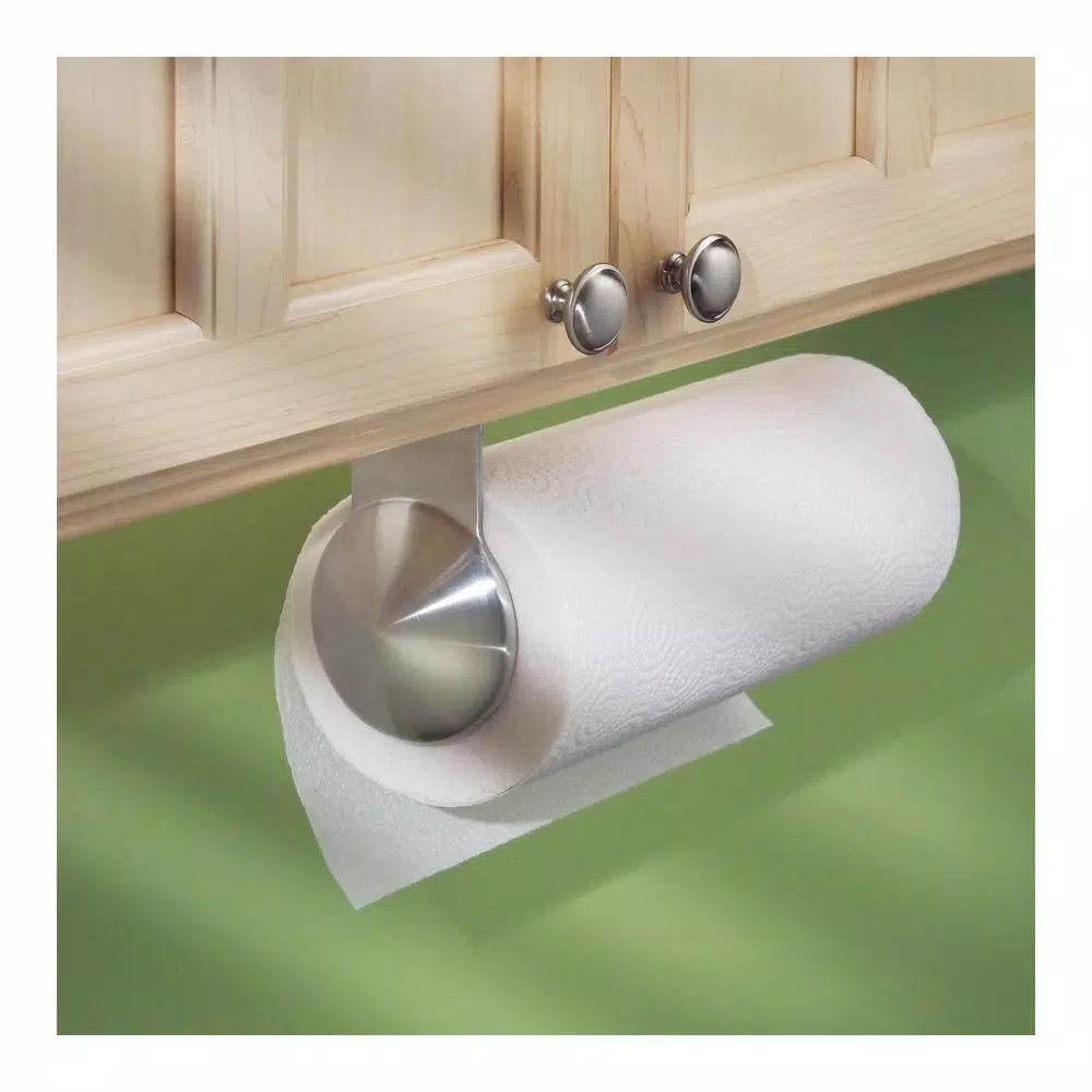 interDesign Forma Koni Wall Mount Paper Towel Holder, Brushed Stainless Steel