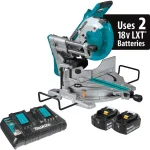 Makita 10 in. Dual-Bevel Sliding Compound Brushless Cordless Miter Saw with Folding Stand Kit thumbnail 8