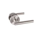 Design House Eastport Satin Nickel Privacy Lever Door Handle for Bed/Bath thumbnail 2