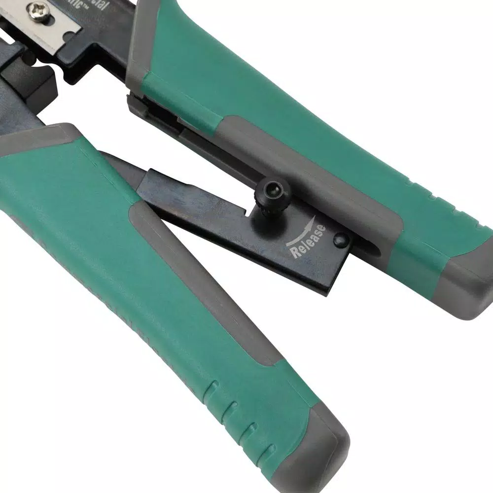 Commercial Electric Ratchet Modular Plug Crimper and Impact Punch Down Tool Set