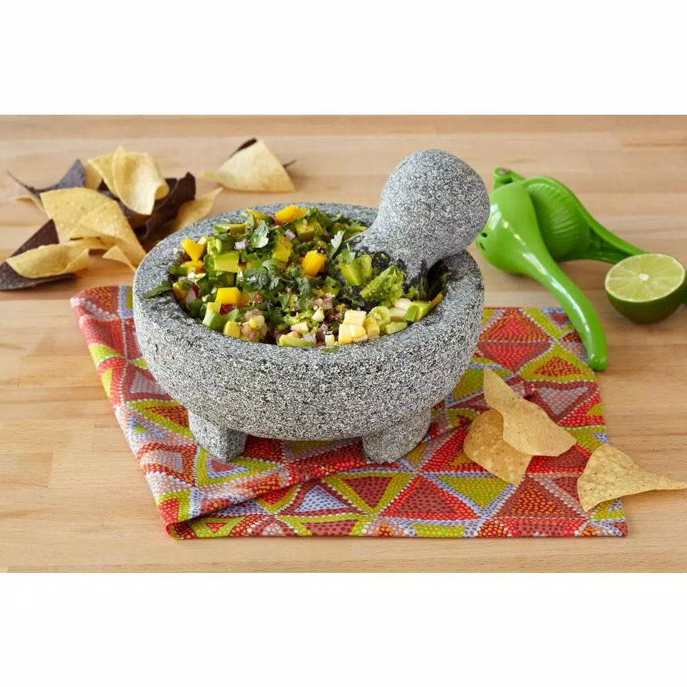 IMUSA Natural Granite Molcajete Mortar and Pestle, 5 in.